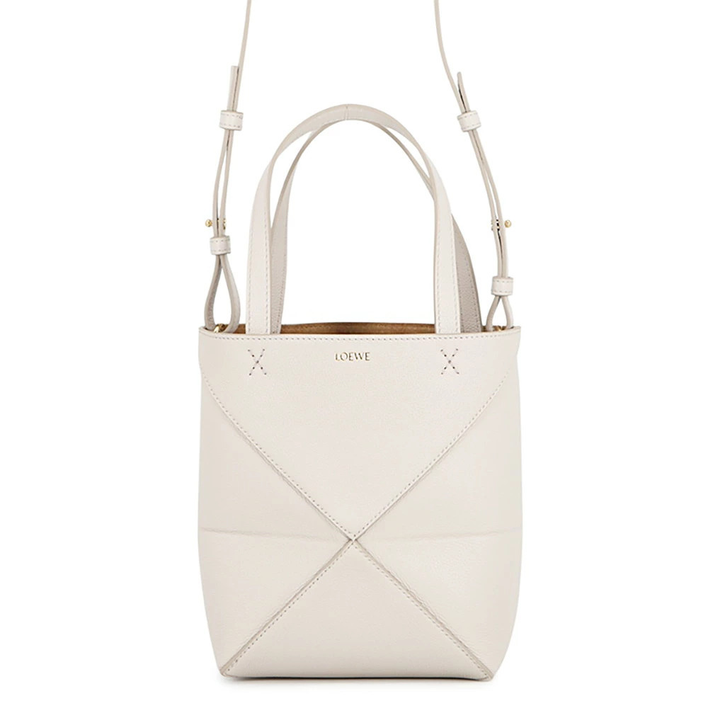 Loewe Puzzlefold Tote Handbag Grained Calf Leather Shoulder Bag